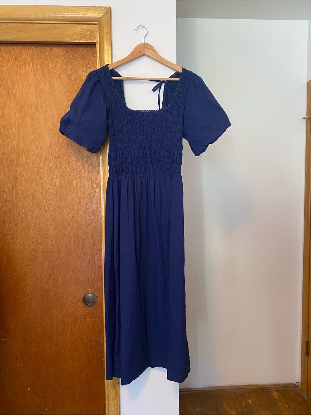 Deep Blue Milkmaid Dress